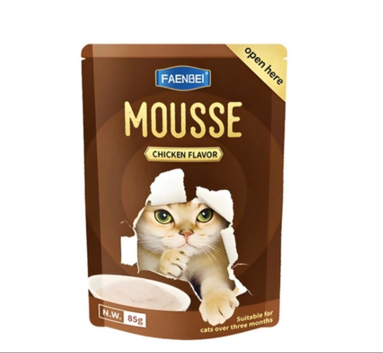 پوچ گربه فنبی مدل موس طعم مرغ وزن 85 گرم