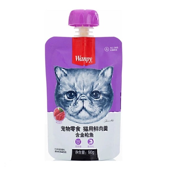 پودینگ غذای گربه ونپی با طعم ماهی تن مدل Wanpy Soup Tuna وزن 90 گرم
