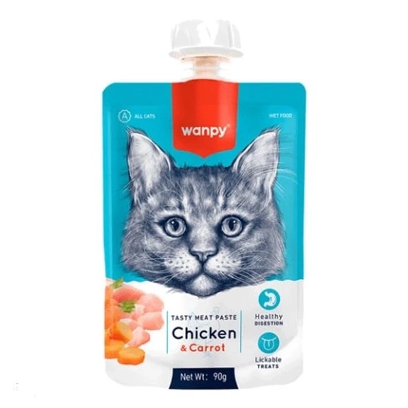 پودینگ گربه ونپی طعم مرغ و هویج وزن 90 گرم